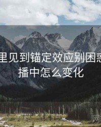 菠萝TV里见到锚定效应别困惑：在传播中怎么变化