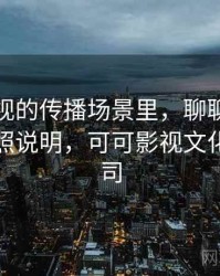 可可影视的传播场景里，聊聊图表解读：对照说明，可可影视文化传媒公司