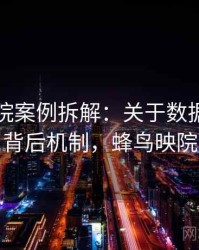 蜂鸟影院案例拆解：关于数据口径的背后机制，蜂鸟映院