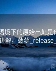 菠萝TV语境下的原始出处是什么：简明讲解，菠萝_release_20