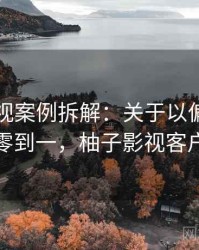 柚子影视案例拆解：关于以偏概全的从零到一，柚子影视客户端