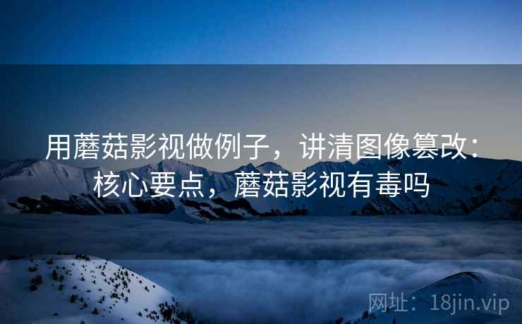 用蘑菇影视做例子，讲清图像篡改：核心要点，蘑菇影视有毒吗