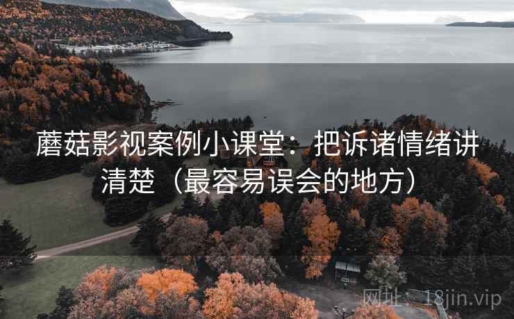 蘑菇影视案例小课堂：把诉诸情绪讲清楚（最容易误会的地方）