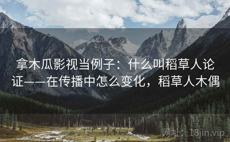 拿木瓜影视当例子：什么叫稻草人论证——在传播中怎么变化，稻草人木偶